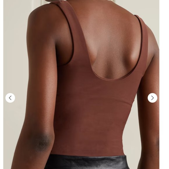 NWT Small ALIX NYC Mott cocoa brown stretch-jersey bodysuit - Picture 3 of 6